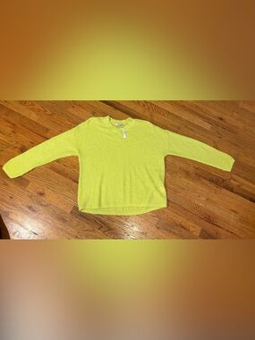 Madewell Crewneck Short-Sleeve Sweater - Neon Yellow